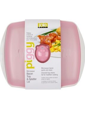 Joie Piggy Bacon Tray, Grooved Cooking Tray for Bacon Hold